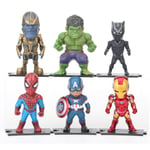 6 Pack Marvel  Avengers Heroes Figurer 7-8 CM