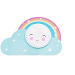 Elobra Smile Starlight Plafonnier LED en bois pour enfant Effet arc-en-ciel 14 W