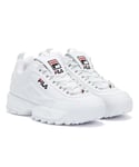 Fila Mens Womens Disruptor II Premium Trainers - (White) Rubber - Size UK 9.5