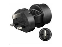 Microconnect Universal Adapter Uk/Schuko - Adapter För Effektkontakt - Power Cee 7/7 (Hona) Till Bs 1363 (Hona) - Svart - Storbritannien