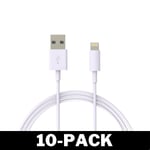 2M Lightning Snabb Laddare Kabel Till iPhone Vit iOS14 10-Pack