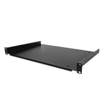 StarTech 1U Fixed Server Rack Mount Shelf  12in Deep Steel Universal Cantilever Tray for 19" AV/Data/Network Equipment Rack with Cage Nuts & Screws 