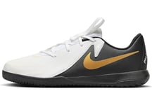 Nike Boy's Jr Phantom Gx Ii Academy Ic Football Boots, White Black MTLC Gold Coin, 2.5 UK