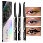 Ofanyia Crayon Eyeliner Multichrome, Eyeliner Gel Métallique, Maquillage Eyeliner Couleur Intense, Crayon Eyeliner Gel Imperméable et Facile à Colorier (Set B)