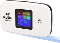 Routeur 4G SIM,Routeur Mobile sans Fil avec Support de Carte SIM,4G CAT4 Vitesse Jusqu'à 150Mbps,Connexion WiFi jusqu'à 10 Appareils,Facile à Connecter et à Transporter,écran Couleur