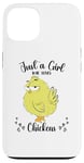 iPhone 13 Just a Girl Who Loves Chickens Yellow Lover Women Girls Case