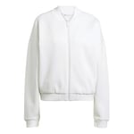 adidas Femme Essentials Contemporary Logo Bomber Jacket, White, XXS