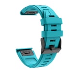 Eariy silicone wristband compatible with Garmin Fenix 6X / Fenix 6X Pro, quick-release sports bracelet, scratch-proof, waterproof, stylish and beautiful., light blue