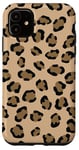 Coque pour iPhone 11 Beige Beige Imprimé Léopard Mignon Girly Tendance Guépard Esthétique