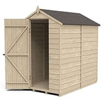 Forest Garden Overlap Pressure Treated 6x4 Apex Shed - No Window