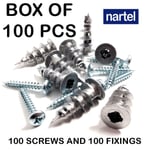 PLASTERBOARD FIXINGS SELF DRILL CAVITY WALL SPEED ANCHOR PLUGS INCLUDING SCREWS