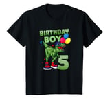 Youth 5th Birthday T-Rex Dinosaur Party for 5 year old boy T-Shirt