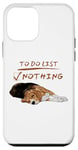 iPhone 12 mini Cute beagle lazy sleeping Dog Lover to do list nothing Case