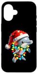 iPhone 16 Dolphin Building Blocks Christmas Lights Dolphin Lover Boys Case