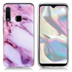 Marmormotiv Samsung Galaxy A70e skal - Rosa / Lila Nyans Marmor