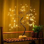 Körsbärsblomsträd Ljus, USB Julgran LED Grenljus, DIY Bonsai Trädlampa, Skrivbordsnattlampa Juldekoration, Ljus för Sovrum (33cm)