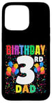 Coque pour iPhone 15 Pro Max Ballons « It's My 3rd Birthday Crew » de 3 ans pour papa