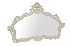 Biscottini International Art Trading Miroir d'entrée Cadre Baroque Blanc 109 x 70 cm Made in Italy/miroirs décoratifs muraux/Miroir Baroque/Miroir Antique