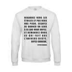 Sweat Shirt Homme Citations Célèbres Stephen Hawking Regardez Les Étoiles Pas Vos Pieds Soyez Curieux