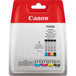 Canon CLI-571 C/M/Y/BK Multipack - 4-pack - svart  gul  cyan  magenta - original - blekkbeholder