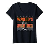 Womens Retro Motif Worlds Best Jewelry Maker V-Neck T-Shirt