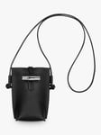 Longchamp Le Roseau Leather Phone Pouch