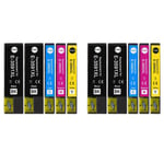 10 Ink Cartridges XL (Set+Bk) to replace Epson T3596 + T3591 (35XL) Compatible