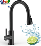 Matte  Black  Kitchen  Mixer  Tap  with  Pull  Out  Spray ,    Single  Handle /