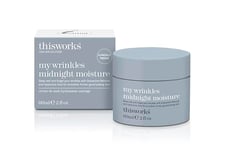 This Works My Wrinkles Midnight Moisture, 60 ml - Anti Aging Night Cream with Hyaluronic Acid and Retinoid Complex - Nourishing Overnight Face Moisturiser for Women to Smooth and Firm Skin