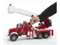 BRUDER Professional series - MACK Granite fire engine with slewing ladder and water pump