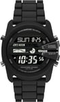 Diesel Master Chief Montre pour Homme, Mouvement Digital avec Bracelet en Silicone, Acier Inoxydable ou Cuir, Noir, 44mm