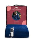 Dreamland Relaxwell Luxury Heated Navy Throw