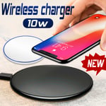 10w Qi Wireless Fast Charger Dock Pad For Iphone 8 X Xr Xs 11 Samsung S20 S10 S9