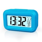 Vicloon Réveil Digital,Réveil Numérique Réveil Digital à Piles Réveil LCD Digital Miroir Grand Ecran avec Température Date Clock 2 Alarme,pour Maison Bureau