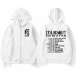 2023 Julgåva Taylor World The Eras Tour Dragkedja Hoodie Herr Dam white XXL