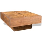 Furniture Limited - Table basse carrée Marron Bois massif de