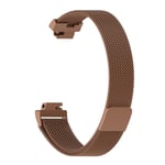 Fitbit Inspire / Inspire HR rostfritt stål armband - Storlek: L / Kaffe