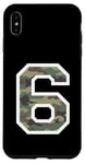 Coque pour iPhone XS Max Numéro d'uniforme en jersey #6 Six, camouflage camouflage