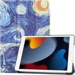 iPad 10,2" 2021/2020/2019 Tri-fold etui med stativfunksjon - Starry Night