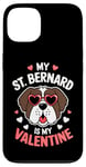 iPhone 13 St Bernard My Valentines Hearts Day Dog Mom Dad Case