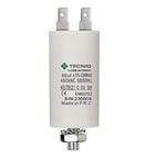 TECNID MG8600 Permanent pour Moteurs 60µF 450V. Écrou M8 Puissance. Le condensateur de démarrage est dans Un boîtier cylindrique en polypropylène. Connexion électrique Via 4 bornes, Blanc