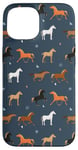 iPhone 15 Horses Pattern, Horse Lover Animal Lover Horses Case