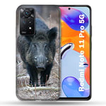 Coque pour Xiaomi Redmi Note 11 Pro / 11 Pro 5G Chasse Sanglier Pin