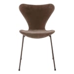 Fritz Hansen - Sjuan 3107 Velvet Edition Grey Brown - Spisestoler - Arne Jacobsen - Brun - Metall/Tekstilmateriale