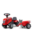 Falk Ride-on tractor with trailer rake and shovel Baby Massey Ferguson