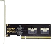 Dual Slimline SFF-8654 8X 4 NVME vers PCIE Express 3.0 4.0 Raid Card VROC Raid0 Hyper Adaptateur