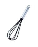 Leifheit Fouet manuel Nylon Sterling 32 cm, Fouet de cuisine en Inox et Nylon pour une utilisation sans rayure, avec œillet de suspension, Accessoire de cuisine au manche de forme ovale 100% confort