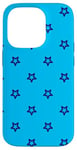 iPhone 14 Pro Light Blue Stars Classic Nautical Oceanic Timeless Pattern Case