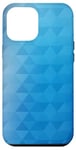 Coque pour iPhone 12 Pro Max Polygone Géométrie Océan Bleu Dégradé