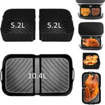 3 Pcs Air Fryer Liners Silicone for Ninja Flex Drawer  Accessories Reusable 